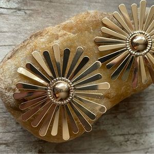 Zara Soleil Gold Statement Earrings